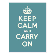Keep Calm And Carry On Post Card
