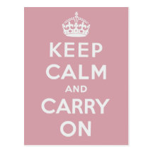 Keep Calm And Carry On Post Cards