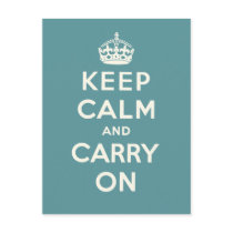 Keep Calm And Carry On Post Card