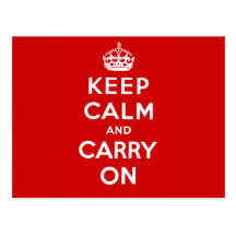 Keep Calm and Carry On Postcard