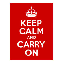 Keep Calm and Carry On Postcard