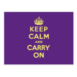 Keep Calm And Carry On Postcards