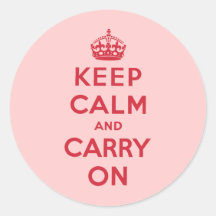 Keep Calm And Carry On Sticker