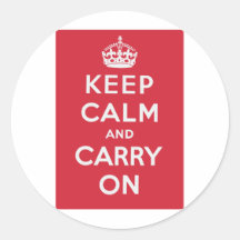 Keep Calm And Carry On Stickers