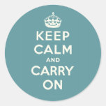 Keep Calm And Carry On Stickers