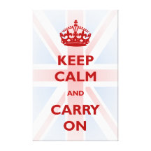 Keep Calm and Carry On Stretched Canvas Prints