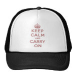 Keep Calm And Carry On Trucker Hat