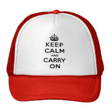 Keep Calm And Carry On Trucker Hats