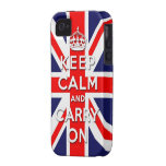 keep calm and carry on Union Jack flag iPhone 4 Cover