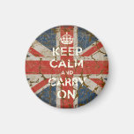 Keep Calm and Carry On with UK  Flag Refrigerator Magnets