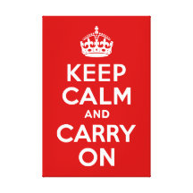 Keep Calm and Carry On Wrapped Canvas Stretched Canvas Prints