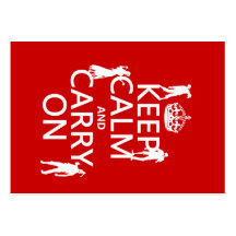 Keep Calm and Carry On (zombies) (any colour) Business Card