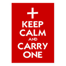 Keep Calm and Carry One Business Card Template