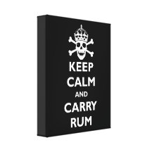 Keep Calm and Carry Rum Stretched Canvas Prints