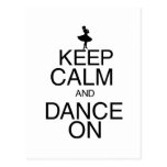 Keep Calm and Dance On Postcards