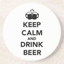 Keep calm and drink beer beverage coaster