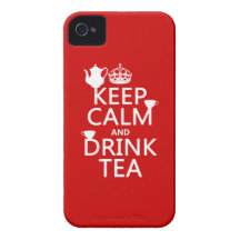 Keep Calm and Drink Tea - All Colours iPhone 4 Case