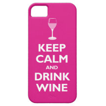 Keep Calm and Drink Wine (hot pink)