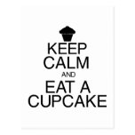 Keep Calm and Eat a Cupcake Postcards