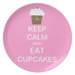 KEEP CALM and EAT CUPCAKES Plate