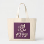 Keep Calm and Feed The Cat Canvas Bags