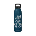 Keep Calm and Feed The Cat Water Bottles