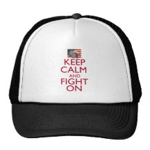 Keep Calm and Fight On Mesh Hats
