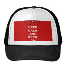 Keep Calm And Geek On Mesh Hats