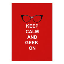 Keep Calm and Geek On Personalized Announcements