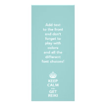Keep Calm and Get Reiki Rack Card Design