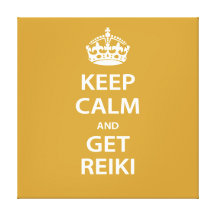 Keep Calm and Get Reiki Stretched Canvas Print