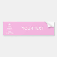 Keep Calm and Go Shopping Bumper Stickers