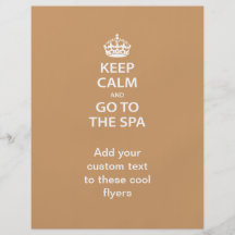 Keep Calm and Go To the Spa Flyer