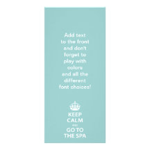 Keep Calm and Go To the Spa Full Colour Rack Card