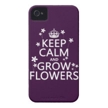 Keep Calm and Grow Flowers (In all colours) iPhone 4 Covers