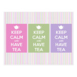 Keep Calm and Have Tea Collage Postcard