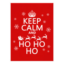 Keep Calm and Ho Ho Ho - Christmas/Santa Invites