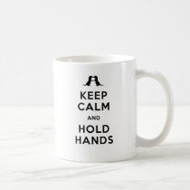 Keep Calm and Hold Hands (Otters Holding Hands) mugs