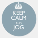 KEEP CALM AND JOG ROUND STICKER