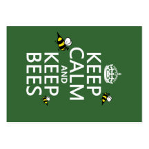 Keep Calm and Keep Bees - all colours Business Card Templates