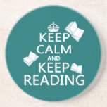 Keep Calm and Keep Reading Drink Coasters