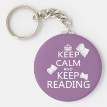 Keep Calm and Keep Reading Keychains