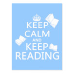Keep Calm and Keep Reading Post Card
