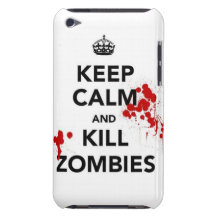 keep calm and kill zombies barely there iPod cover