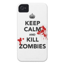 keep calm and kill zombies iPhone 4 case