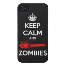keep calm and kill zombies iPhone 4 Case-Mate cases