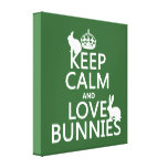 Keep Calm and Love Bunnies - all colours Canvas Prints