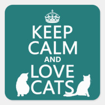 Keep Calm and Love Cats Sticker