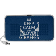 Keep Calm and Love Giraffes - all colours Mini Speaker