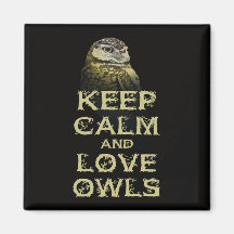 Keep Calm and Love Owls Original Owl Gift Stuff Fridge Magnets
